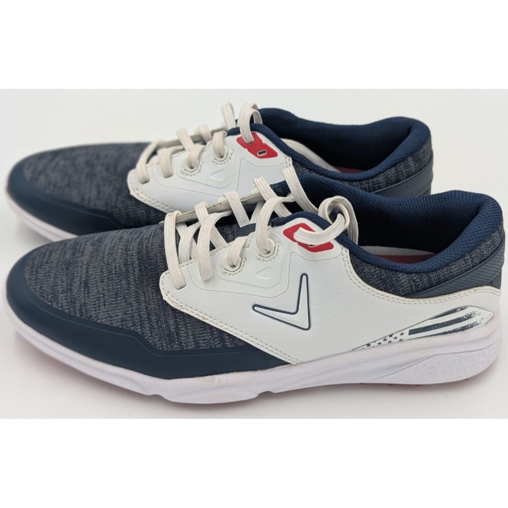 Callaway Coronado V3 SL Mens Golf Shoe Sz 9.5 Blue White Red Waterproof Lace-Up